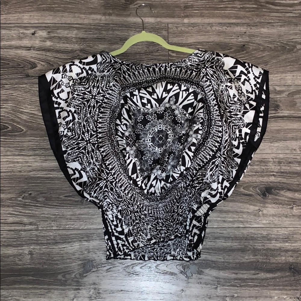 black and white blouse